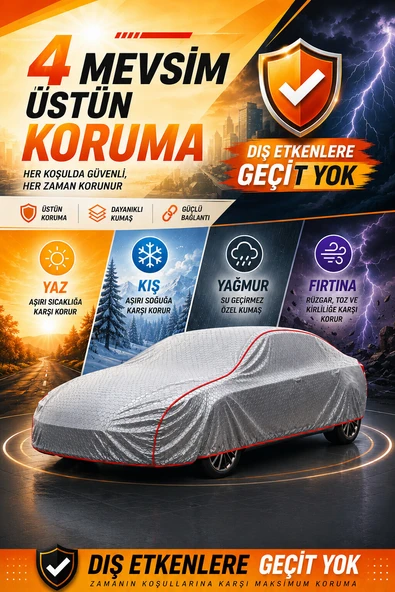 Budge  Seat Toledo 1999-2004 - 4 MEVSİM  Klipsli Araba brandası - oto çadır örtü ürün görseli 1