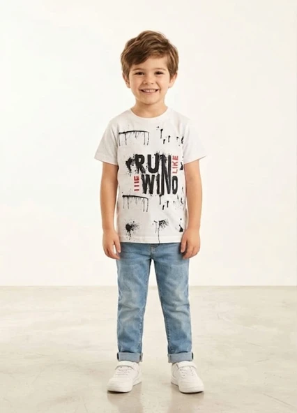 Erkek Çocuk Beyaz T-Shirt ürün görseli 1