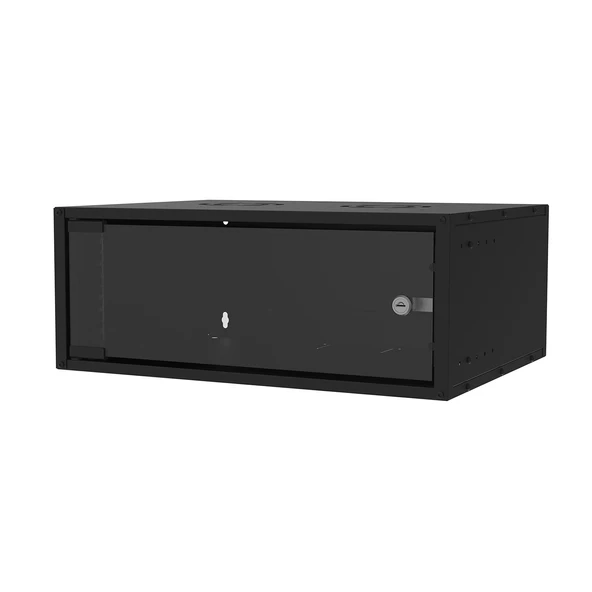 S-Link Sl-U4 Yeni Nesil 4U Soho Rack Kabin W 530Mm D 400Mm Siyah ürün görseli 1