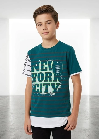 Erkek Çocuk Haki T-Shirt 00696HK ürün görseli 1