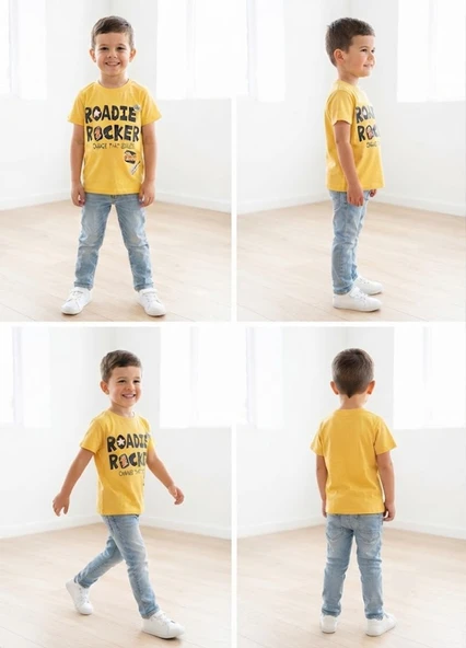 Erkek Çocuk Sarı T-Shirt - Resim 4