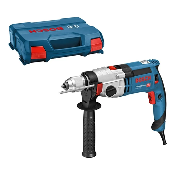Professional GSB 24- 2 Darbeli Matkap 1100 W Güçlü Performans Mavi Renk Anahtarsız Mandren ürün görseli 1
