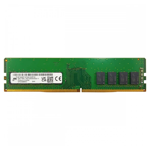 Micron MTA9ASF1G72AZ-3G2R1ZI 8GB DDR4 3200MHz ECC UDIMM Sunucu RAM ürün görseli 1