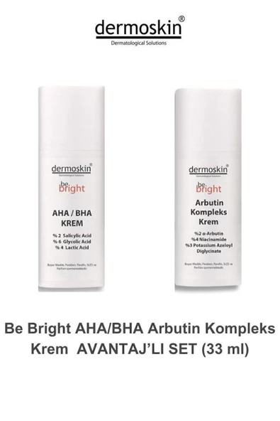 Be Bright Arbutin Kompleks Krem | Be Bright AHA & BHA Glikolik Asit & Salisilik Asit Krem | 33+33 ml ürün görseli 1