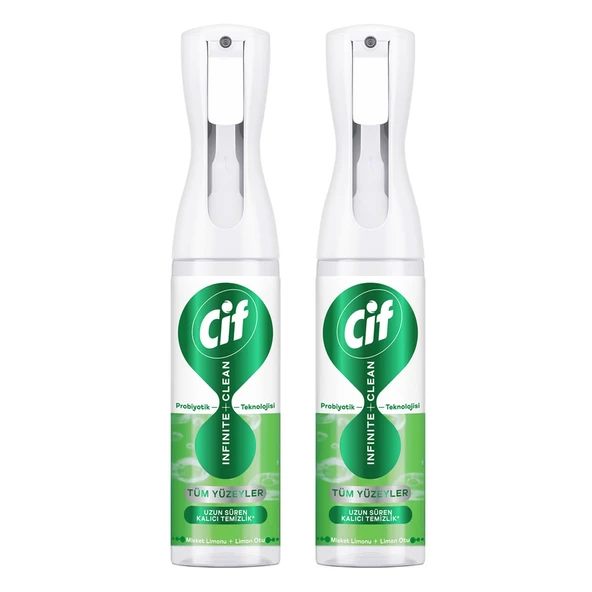 Cif Infinite Clean Probiyotikli Anti Toz Sprey Misket Limonu & Limon Otu 280 ml 2 li ürün görseli 1
