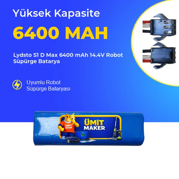 Lydsto S1 D Max 6400 mAh 14.4V Robot Süpürge Batarya ürün görseli 1