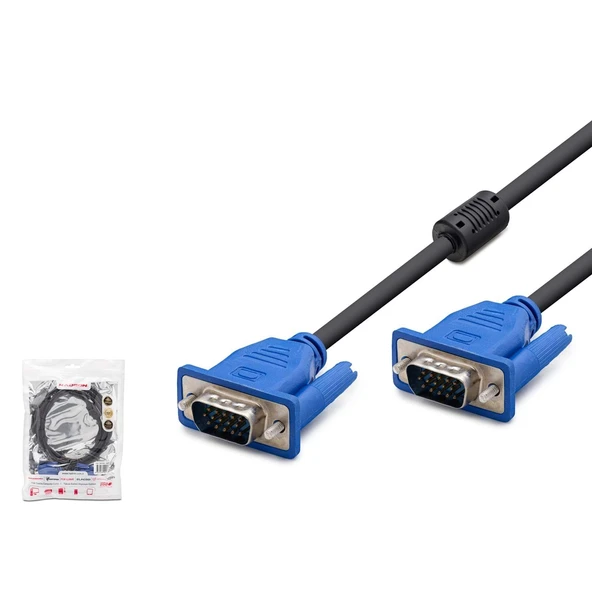 Hadron Hdx7848 Vga Kablo Od 6.0 Mm 3+4 10 Metre - Siyah Mavi ürün görseli 1