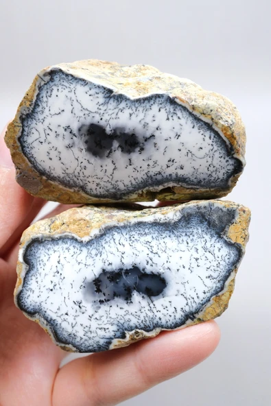 Koyu Mavi Beyaz Dendrit Opal - Parlatılmış | İçgörü ve Gölge Çalışma Taşı ürün görseli 1