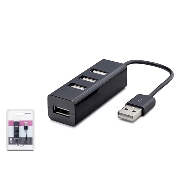 Hadron Hdx7014 Usb Hub 4 Port 480 Mbps Siyah ürün görseli 1