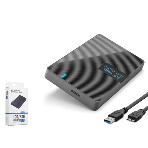 Hadron Hdx1792 2.5 İnç Sata Hdd-Ssd Harici Disk Kutusu Usb 3.0 Micro-B - Siyah ürün görseli 1