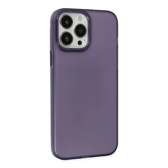 İphone 14 Pro Max Kılıf Modos Metal Kapak - Mor - Resim 3