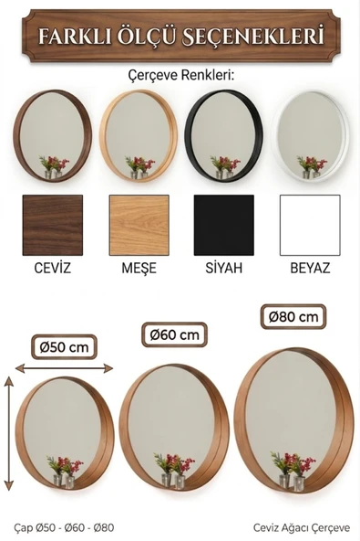 KLASS DEKOR Bias Ayna Siyah - Resim 3