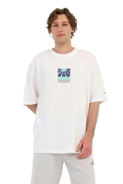 Lumberjack Ravon 11hl-202 0 Yaka Erkek Tshirt - Kirik Beyaz ürün görseli 1