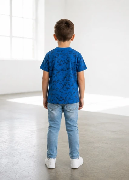 Erkek Çocuk Mavi T-Shirt - Resim 3