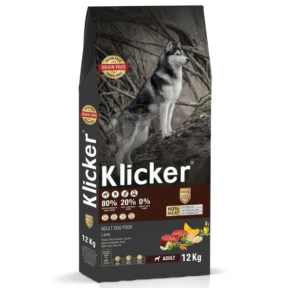 Klicker Kuzulu Yetişkin Köpek Maması 12 Kg ürün görseli 1