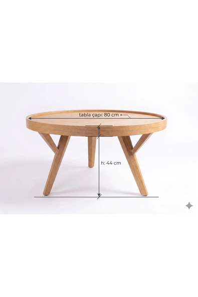 KLASS DEKOR Nova Orta Sehpa Meşe - Resim 4