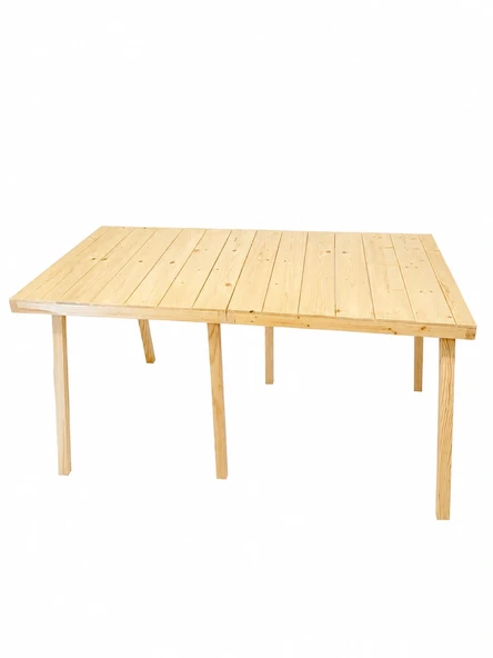 Çok Amaçli Katlanabilir Kamp, Piknik Masasi Naturel 60x60x9 ürün görseli 1