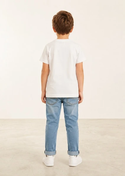 Erkek Çocuk Beyaz T-Shirt - Resim 3
