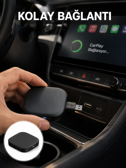 USB Girişli Tak Çalıştır Kablosuz Android Auto Cihazı Yeni Nesil ürün görseli 1