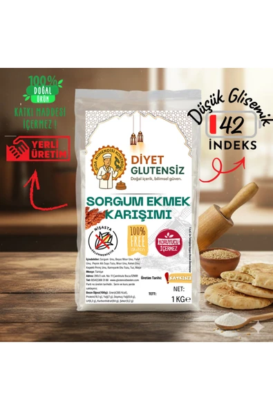 Diyet Glutensiz Glutensiz Sorgum Ekmek Karışımı 1 Kg ürün görseli 1