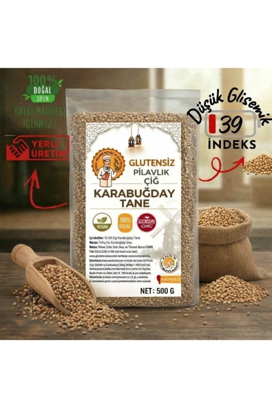 Diyet Glutensiz Glutensiz Pilavlık Çiğ Karabuğday Tane 500 G ürün görseli 1