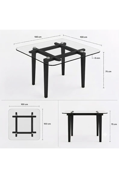 KLASS DEKOR Soft Masa Siyah - Resim 3