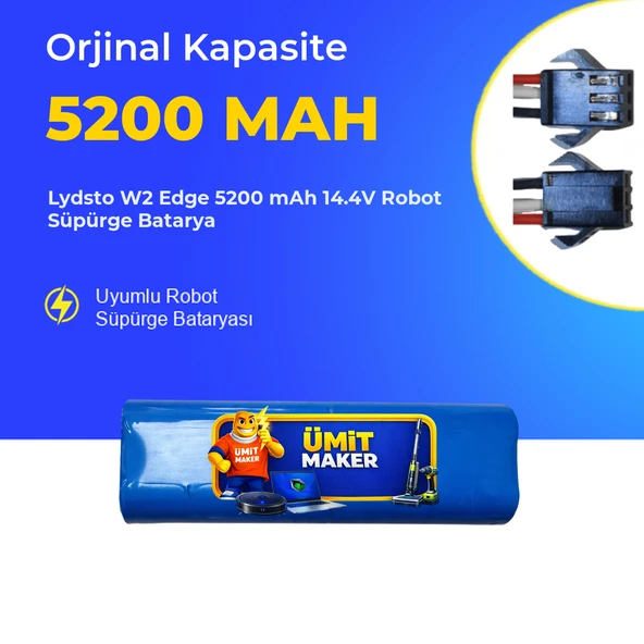 Lydsto W2 Edge 5200 mAh 14.4V Robot Süpürge Batarya ürün görseli 1