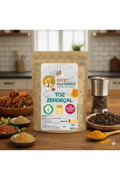Diyet Glutensiz Glutensiz Toz Zerdeçal 100 G ürün görseli 1