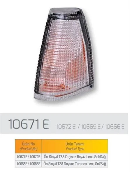 SİNYAL DUYSUZ SAĞ M131 DKŞ 88=> BEYAZ LENS ürün görseli 1