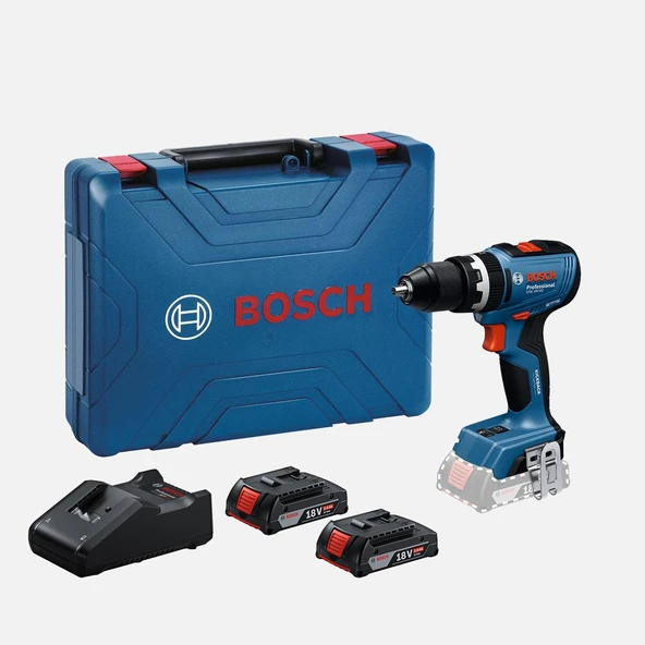 Bosch GSB 18V-65 Çift Akülü 2 Ah Darbeli Matkap ürün görseli 1