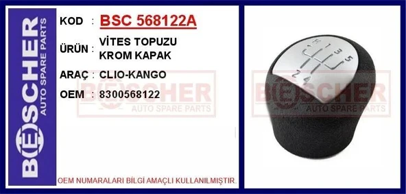VİTES TOPUZU CLIO-KANGO KROM KAPAK ürün görseli 1