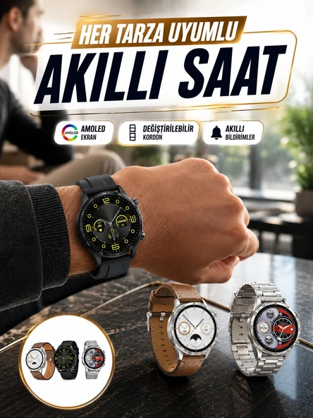 Akıllı Saat 5.0 Bluetooth Bağlantılı Sağlık ve Uyku Takibi Sosyal Medya Girişli Yeni Nesil ürün görseli 1