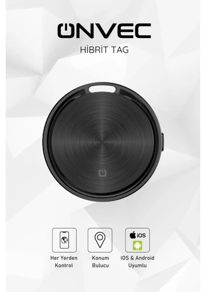 Onvec Hybrid Smart Tag Ios Android Akıllı Eşya Bulucu Takip Cihazı ürün görseli 1