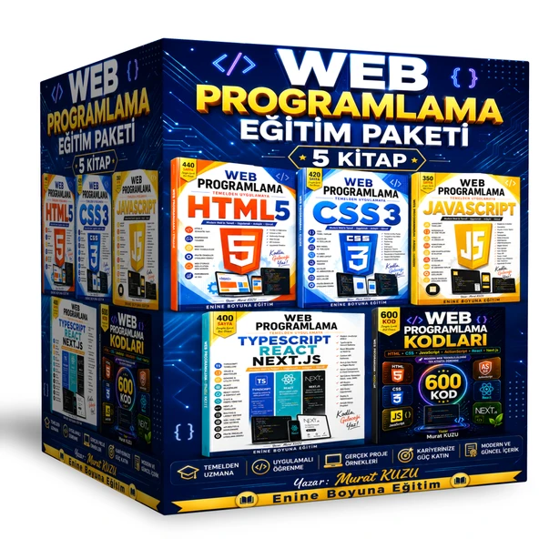 Web Programlama Eğitim Paketi 5 Kitap ürün görseli 1