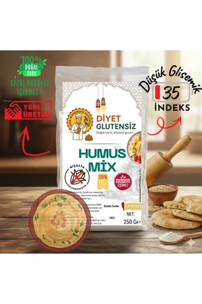 Diyet Glutensiz Glutensiz Humus Mix(Toz) 250 G ürün görseli 1