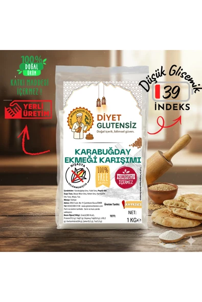 Diyet Glutensiz Glutensiz Karabuğday Ekmeği Karışımı 0,5 KG ürün görseli 1