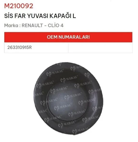 SİS FAR ÇERÇEVESİ KAPAĞI CLIO IV 12> SİYAH SOL ürün görseli 1