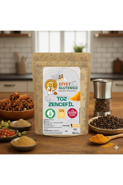 Diyet Glutensiz Glutensiz Zencefil Tozu 100 G ürün görseli 1