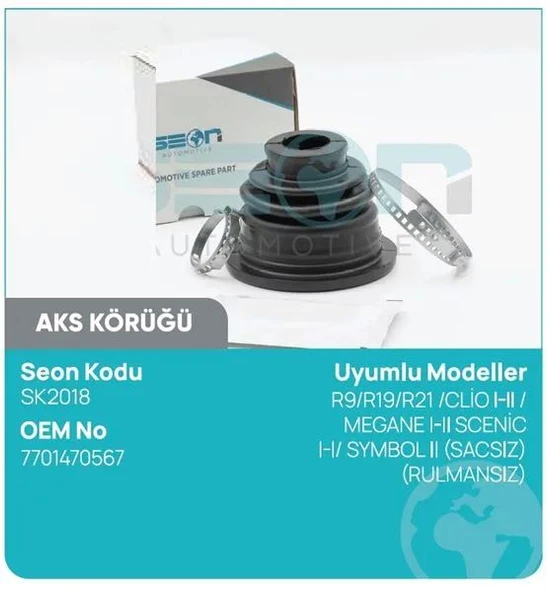 AKS KÖRÜĞÜ İÇ SOL R9 R19 R21 CLİO I-II MEGANE I-II SCENİC I-I SYMBOL II ürün görseli 1