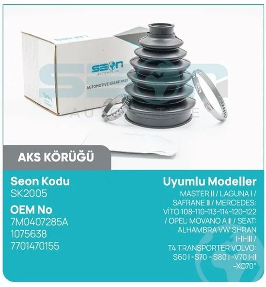 AKS KÖRÜĞÜ DIŞ MASTER II LAGUNA I SAFRANE II MERCEDES: VİTO 108-110-113-114-120-122 OPEL: MOVANO A II SEAT: ALHAMBRA VW:SHRAN I-II-III T4 TRANSPORTER VOLVO: ürün görseli 1