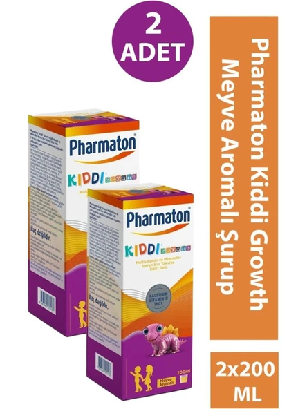 Pharmaton Kiddi Meyve Aromalı Şurup 200 Ml 2'Li PAKET (SKT:09/2027) ürün görseli 1