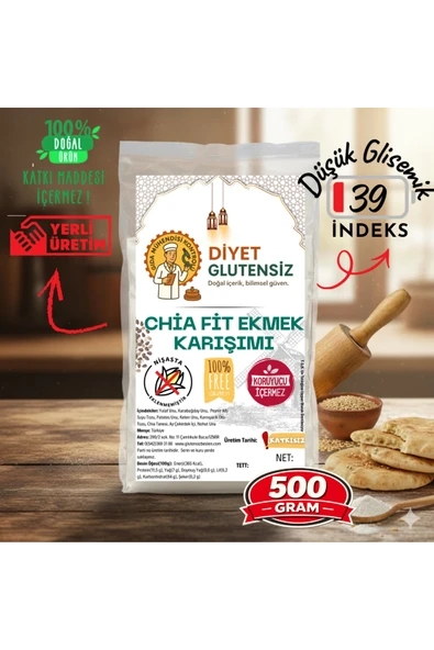 Diyet Glutensiz Chialı Fit Glutensiz Ekmek Karışımı 0,5 Kg ürün görseli 1