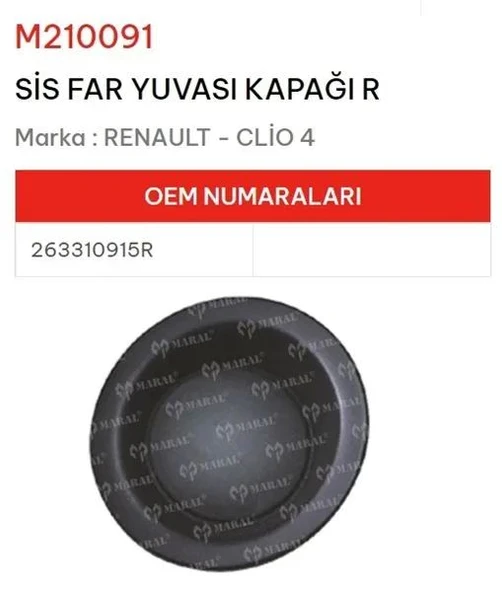 SİS FAR ÇERÇEVESİ KAPAĞI CLIO IV 12> SİYAH SAĞ ürün görseli 1
