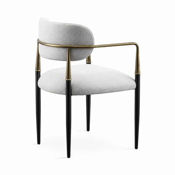 Elegance Kolçaklı Metal Mutfak Sandalyesi - Resim 6