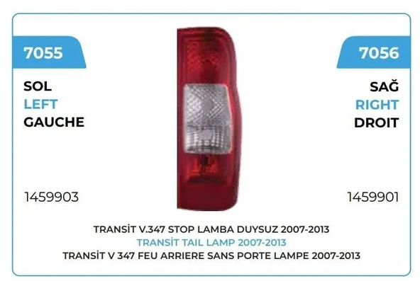 STOP LAMBASI SAĞ DUYSUZ YM 2006->> FORD TRANSİT V347 ürün görseli 1