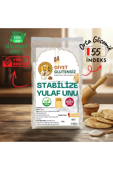 Diyet Glutensiz Glutensiz Stabilize Yulaf Unu (Acılaşmayan Yulaf) 1 KG ürün görseli 1