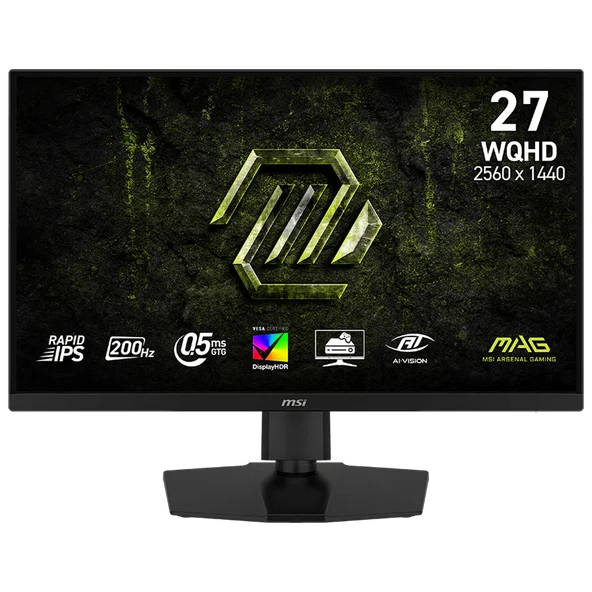 MSI MAG 274QPF E20 27" 0.5 ms 2K Pivot IPS 200 Hz Oyuncu Monitörü ürün görseli 1