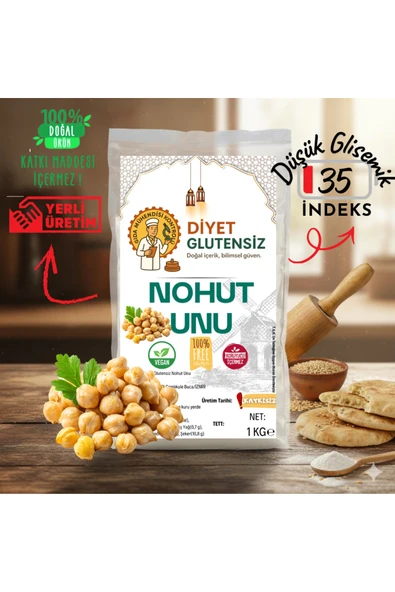 Diyet Glutensiz Glutensiz Nohut Unu 1 Kg ürün görseli 1