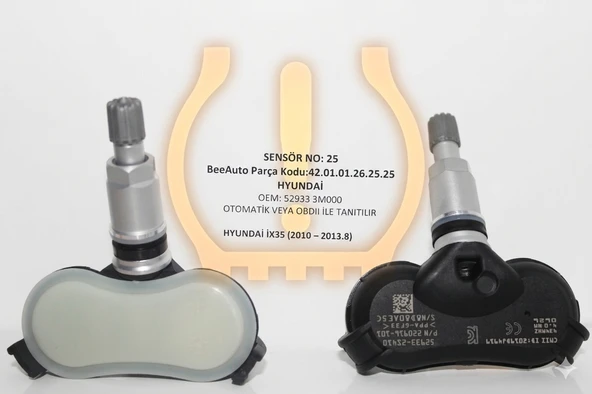 HYUNDAİ İX35 GRUBU ARAÇLARLA UYUMLU LASTİK BASINÇ SENSÖRÜ OEM: 52933-3M000 ürün görseli 1