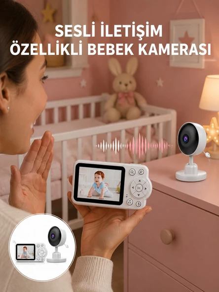2.8 İnç Ekranlı Bebek Kamerası Gece Görüşlü ve Sesli İişim Yeni Nesil ürün görseli 1